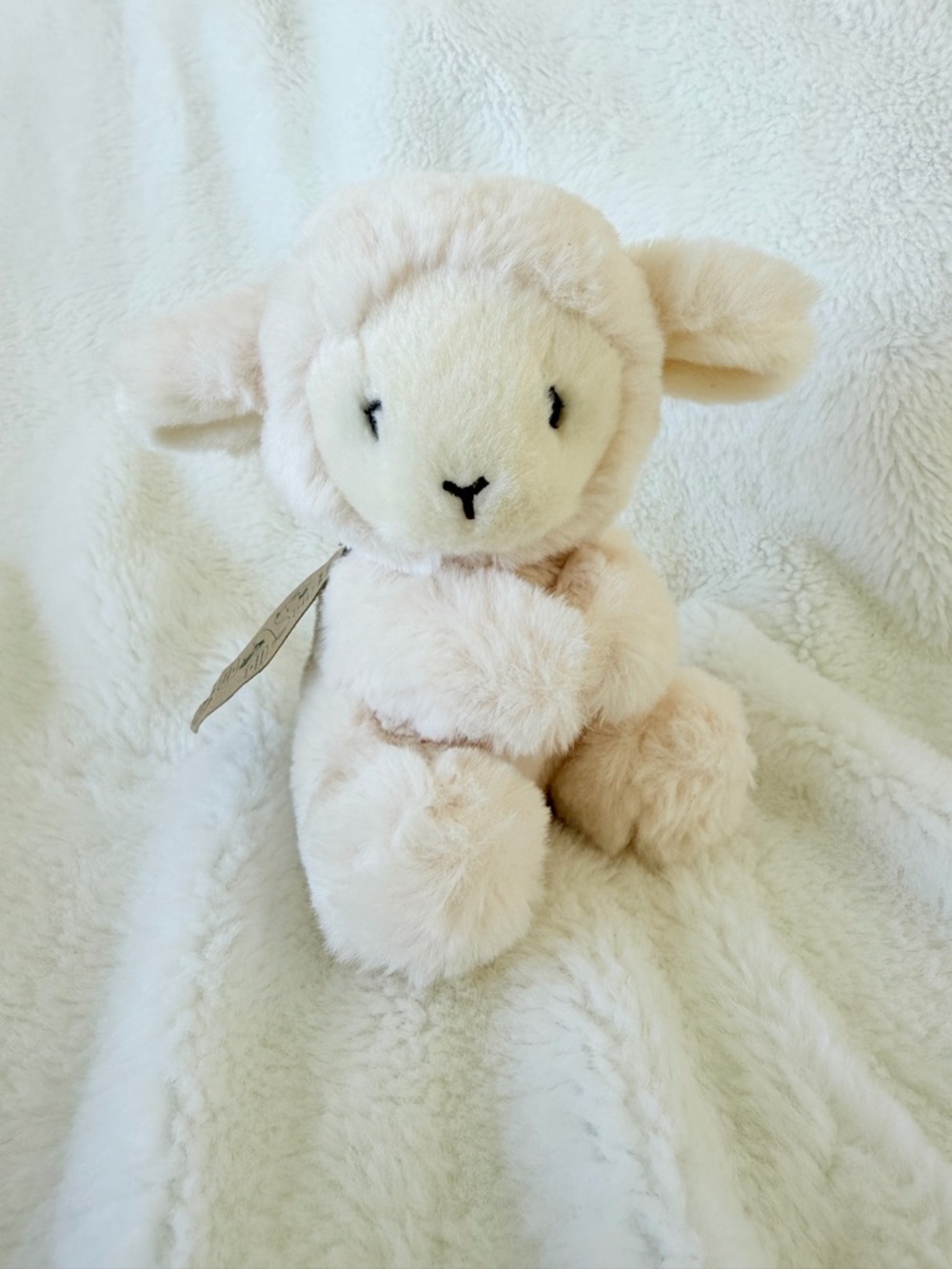 Aurora Ebba Eco Collection Plush Lamb Rattle - Baby Shower - Newborn